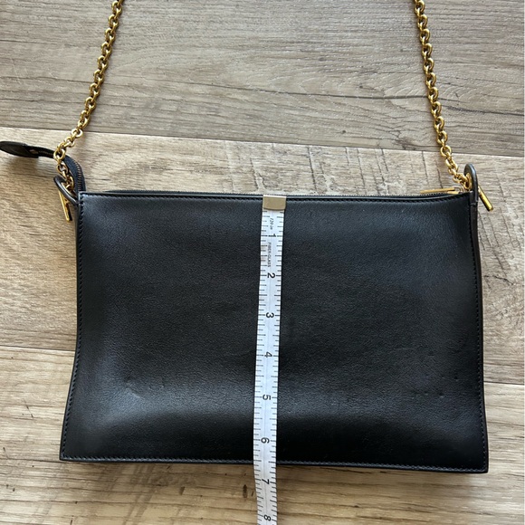 CELINE Envelope Crossbody Tricolor Leather Maroon Black - Picture 5 of 11